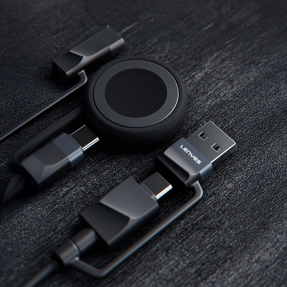 Lenyes LC541 USB-A + Type-C to Lightning – Type-C – Akıllı Saat Şarj Kablosu 60W 1M Lenyes LC541 USB-A + Type-C to Lightning – Type-C – Akıllı Saat Şarj Kablosu 60W 1M